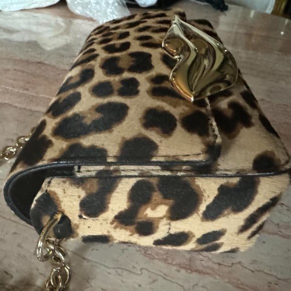 DVF Genuine Cowhide  Leather Mini Lip Bag Animal Removable Chain Shoulderstrap - Picture 3 of 16